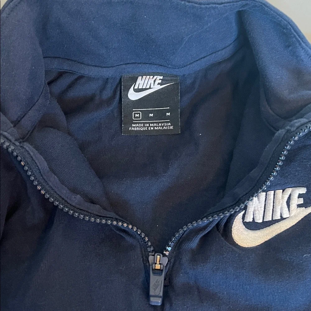 Nike Cotton Quarter Zip Blue Size Medium - Picture 3 of 7